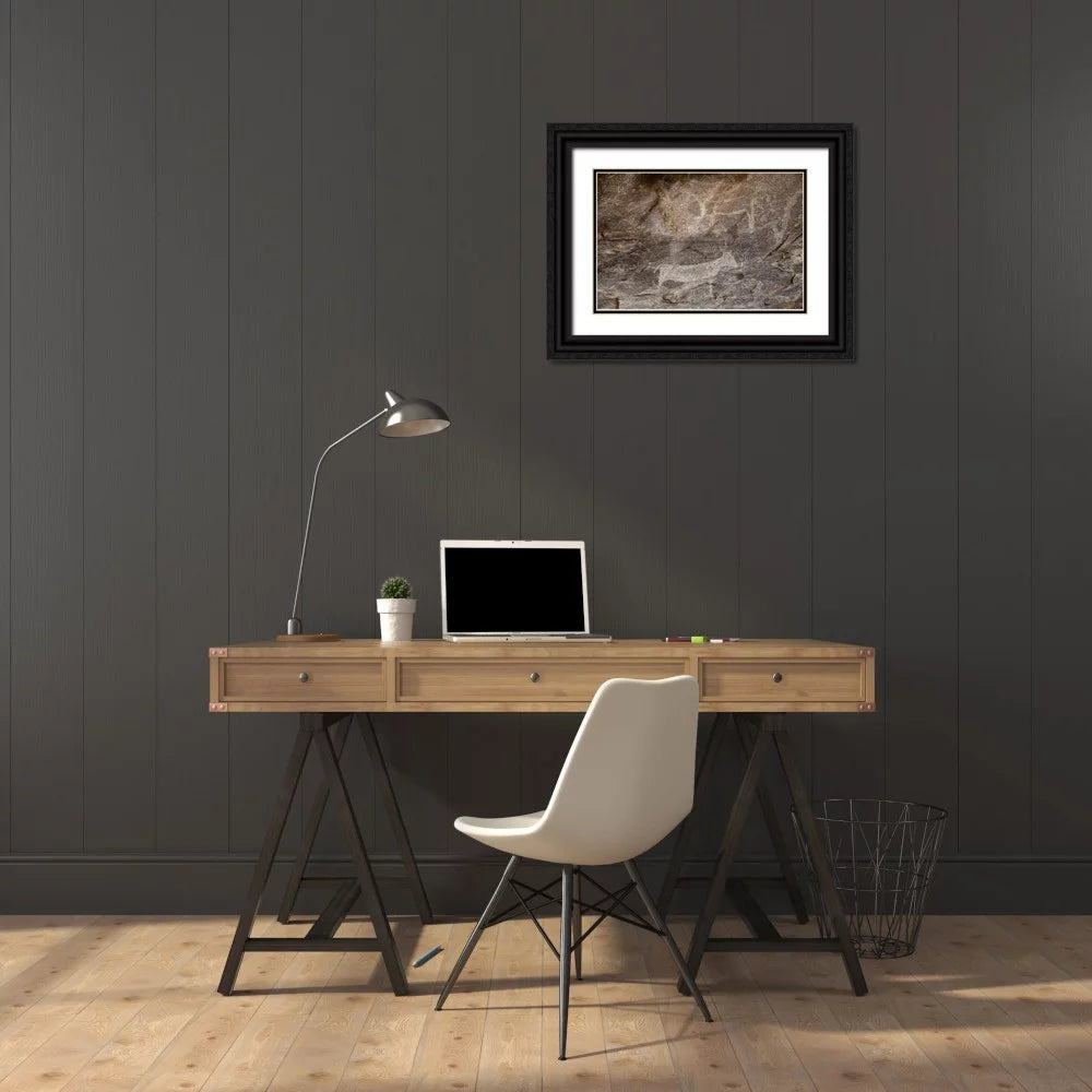 Black Ornate Wood Framed Art Print Y899281