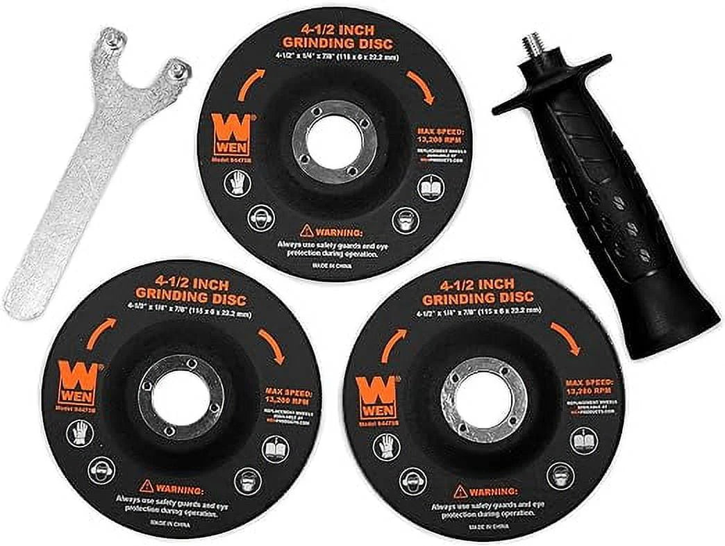 7.5-Amp 4-1/2-Inch Corded Angle Grinder with 3 Discs and Case G35873