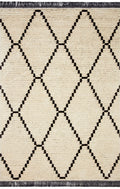 Cream Charcoal Rug 7'9 x 10' T4753