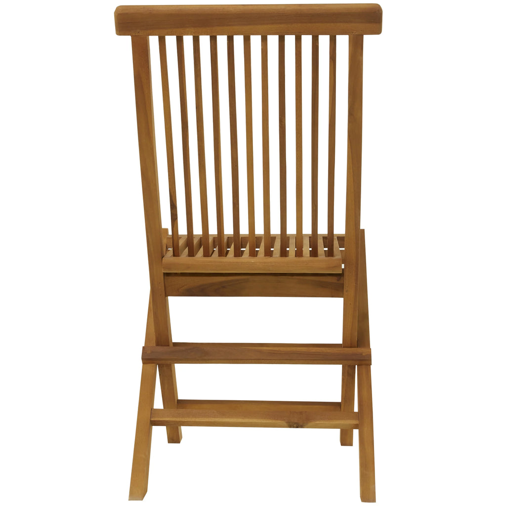 Folding Outdoor Dining Chair with Cushions Set of 2 Brown T42480