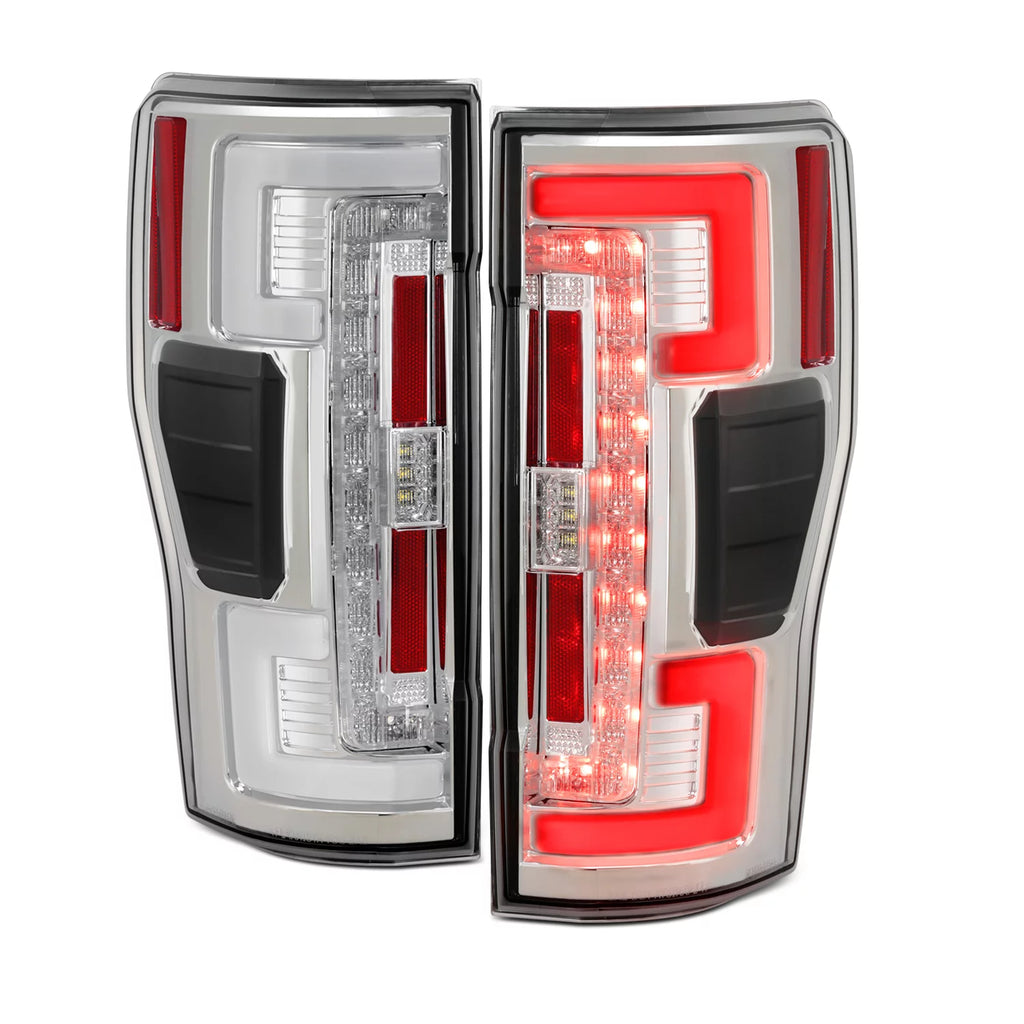 Chrome LED Tail Lights Pair P3061