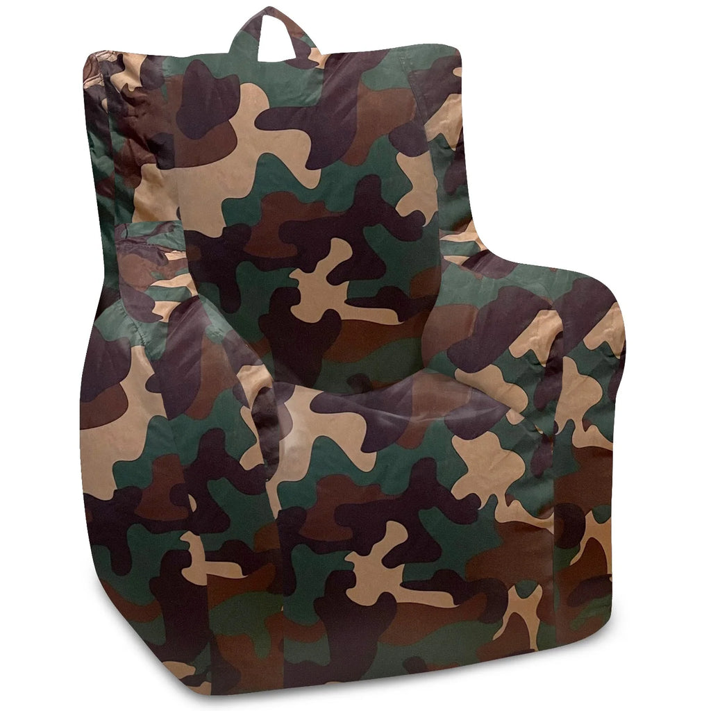 Camo Green Nylon Bean Bag Chair U586
