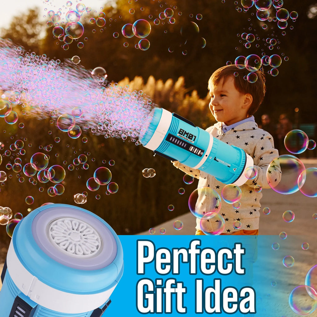 2 in 1 Rechargeable Bubble Gun with Sound and Light Z811466