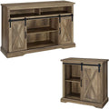 Sliding Barn Door TV Stand and Buffet Cabinet Set M42614