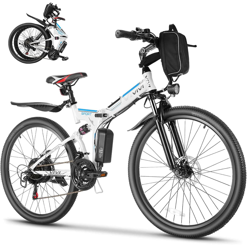 26'' Folding Electric Mountain Bike 500W 21 Speed 48V Removable Battery B333