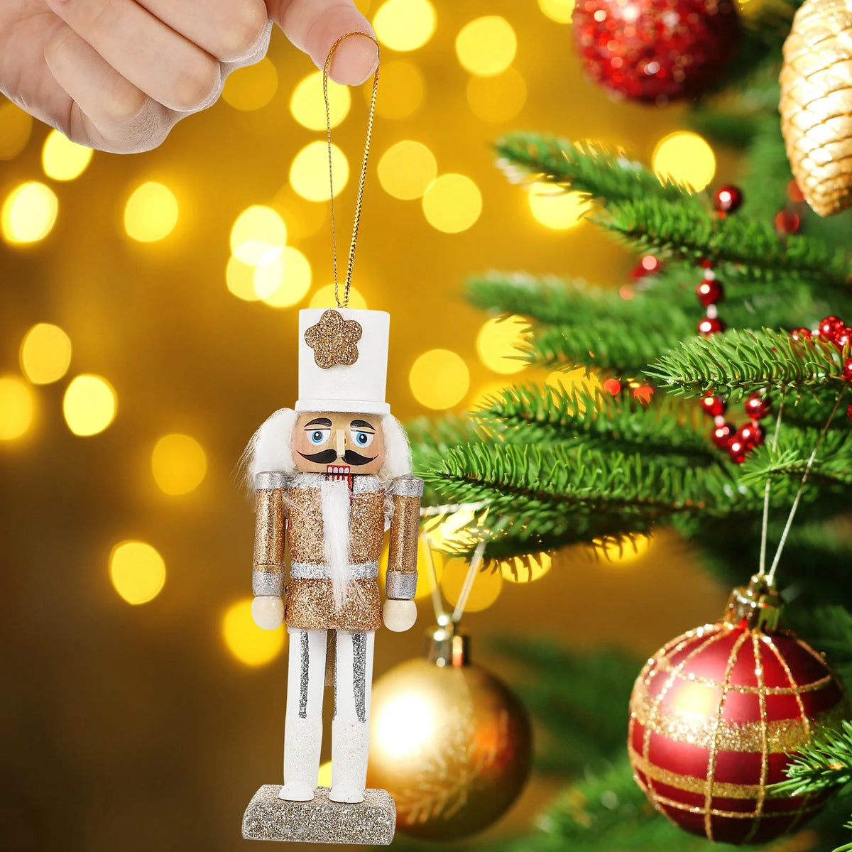 5pcs Wooden Nutcracker Ornaments Z8035