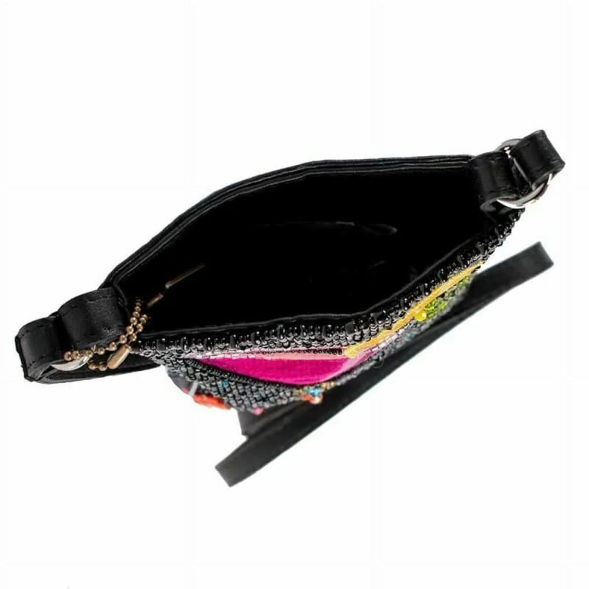 Leather Crossbody Phone Bag Beaded Shoulder Bag R91660