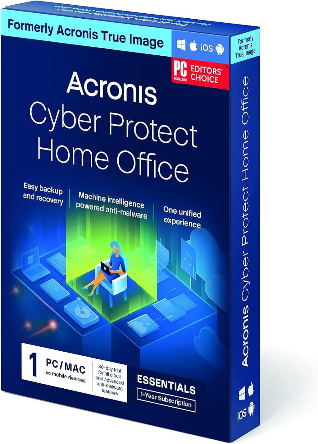 3 PC/Mac 1-year Personal cyber protection Local backup, cloning, recovery, anti-ransomware O587914