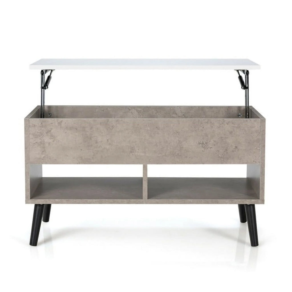 Lift-Top Coffee Table in Grey Wood White Top Finish X56465
