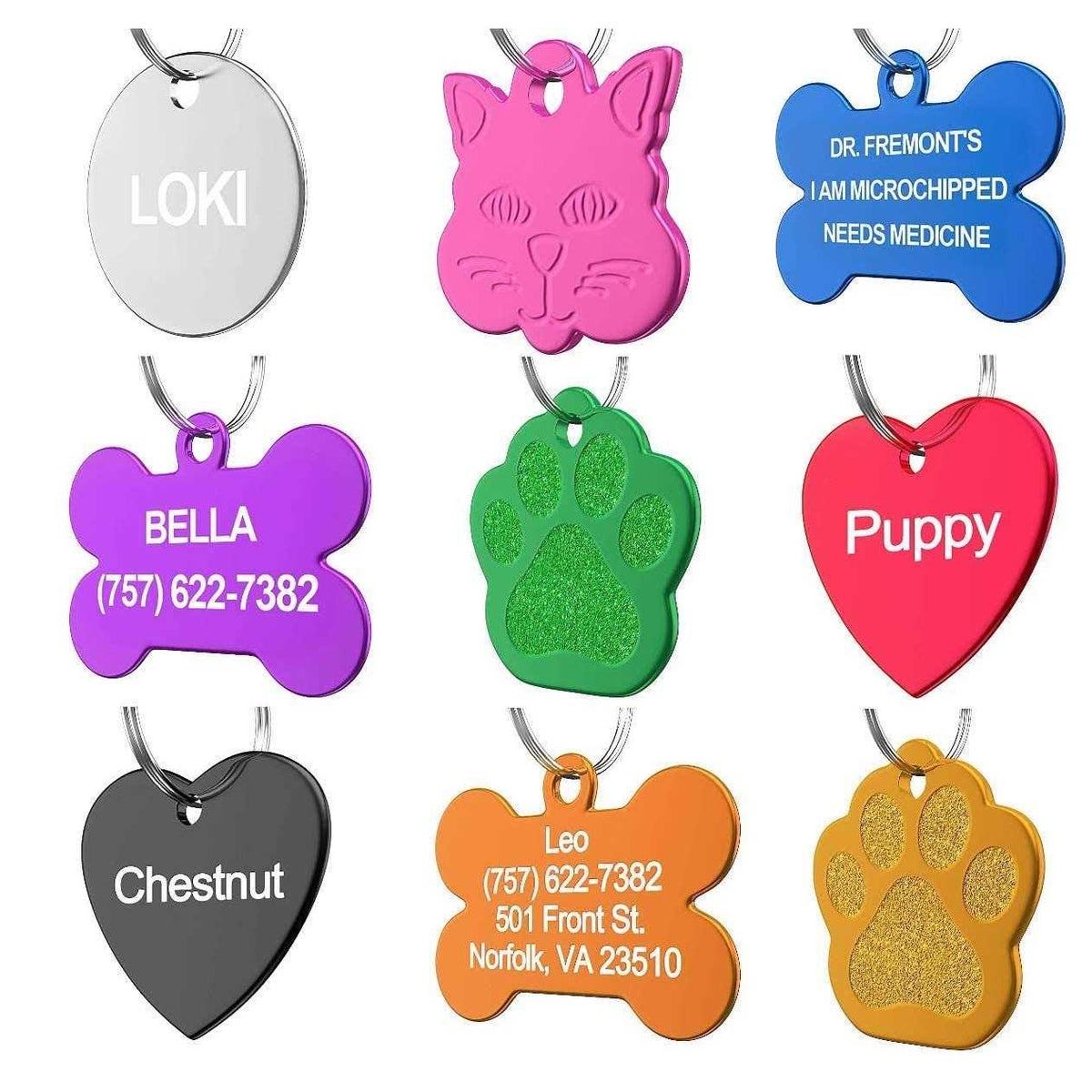 Custom Pet ID Tag K491