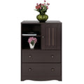 Dark Brown Storage Cabinet with 2 Drawers K79818