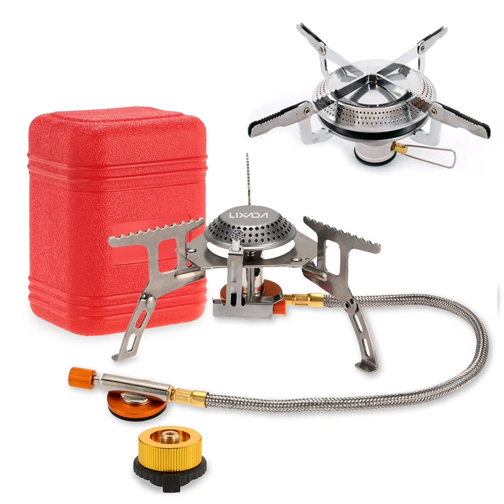 Camping Foldable Gas Set with Gas Conversion Head Adapter N804