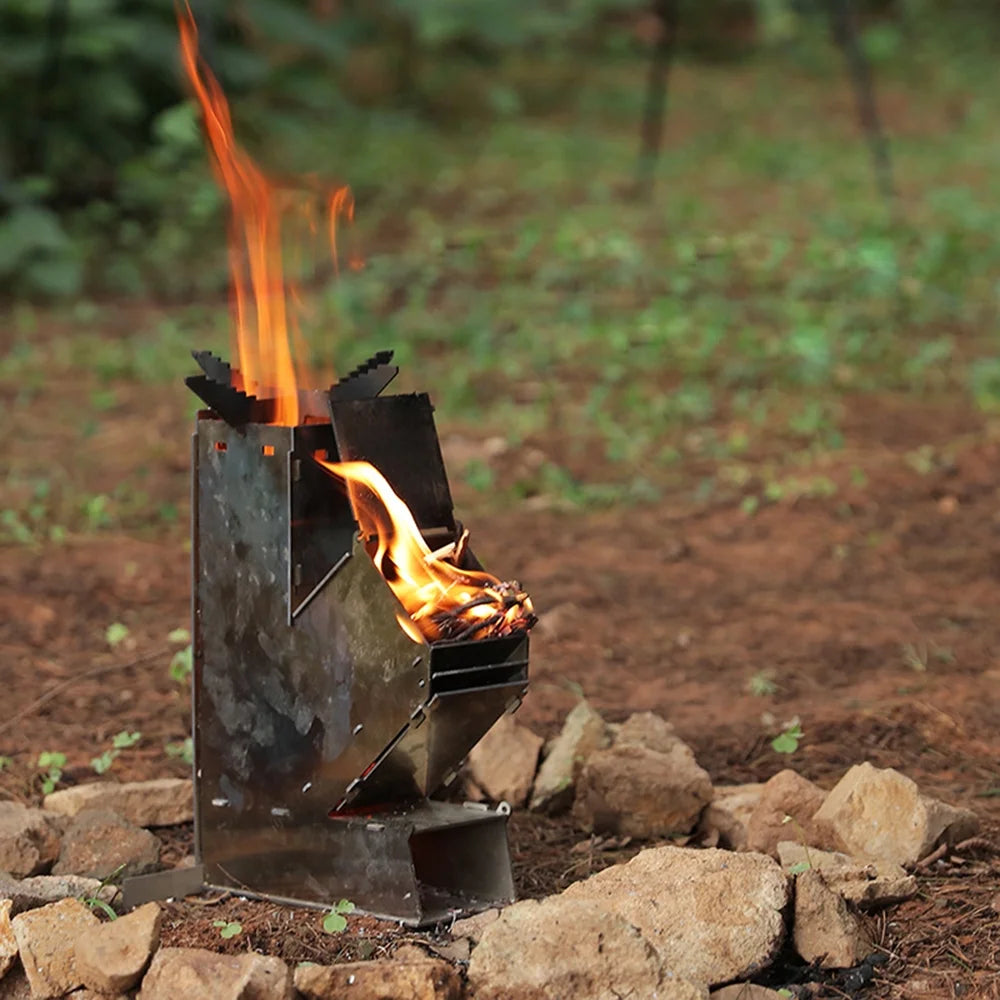 Portable Stainless Steel Rocket Camp Stove W122641